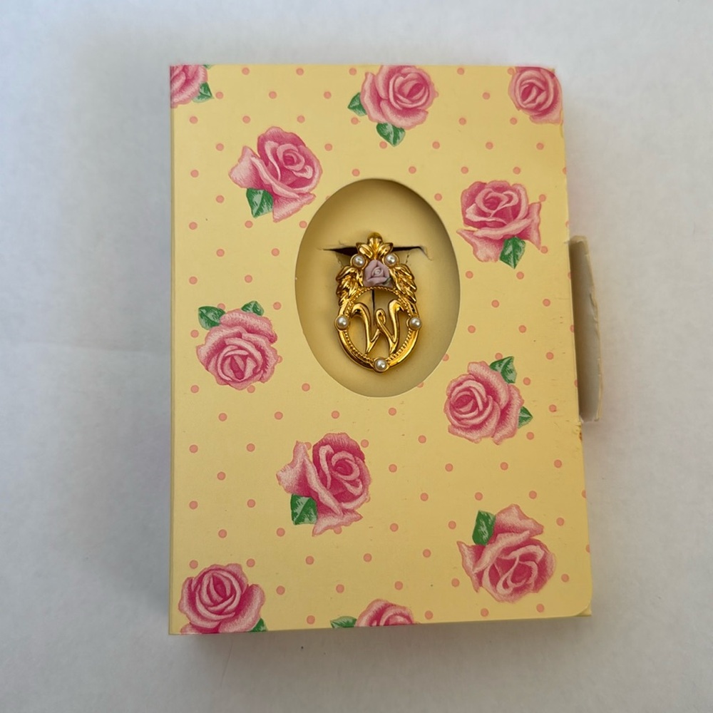 Avon Vintage Porcelain Initial Necklace W